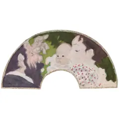 Pierre Bonnard, La Famille (Conception pour un éventail), 1892, gouache, watercolor and pencil on paper