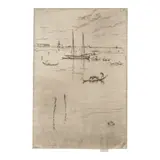 James Abbott McNeill Whistler, The Little Lagoon  (Kennedy 186, Glasgow 216), 1879, Etching and drypoint on laid ivory japon paper with partial Hunting Horn in Shield watermark, Glasgow's fourth (final) state