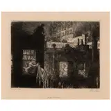 John Sloan, Night Windows (Morse 152), 1910, Etching on laid paper, Morse's fifth (final) state