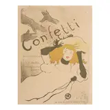 Confetti (Delteil 352, Adhémar 9, Wittrock P13, Adriani 101) by Henri de Toulouse-Lautrec, 1894, Lithograph in colors on wove paper, Wittrock's first and only state, sold Apr 2026