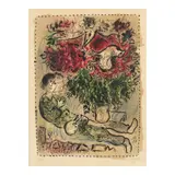 Marc Chagall, Le Bouquet du Peintre (Mourlot 483), 1967, Lithograph in colors on Arches paper