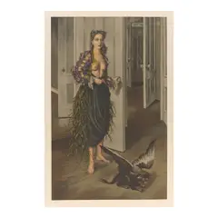Dorothea Tanning, Birthday (Self Portrait at Age 30), c. 1970, Offset lithograph in colors on Arches paper
