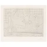 Henri Matisse, Le repos sur le lit (Duthuit 120), 1929, Etching on chine appliqué with Arches support