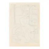 Henri Matisse, La cage de perruches et les poissons rouges (Duthuit 213), 1929, Etching on chine appliqué with Arches support