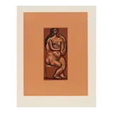 Pablo Picasso, Femme nue assise (Bloch 1086, Baer 1330), 1962, Linocut in colors on Arches paper