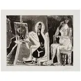 Pablo Picasso, Peintre avec le portrait d'un jeune garçon, dans son atelier (Bloch 1123, Baer 1117), 1963, Etching and aquatint on wove paper