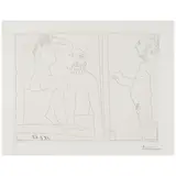 Pablo Picasso, Peintre et Modèle (Bloch 1132, Baer 1129), 1963, Etching on Rives BFK paper
