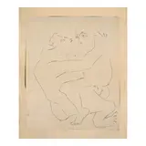 Pablo Picasso, L'Etreinte (Bloch 1150, Baer 1344), 1963, Linocut on Arches paper with rincée