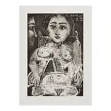 Pablo Picasso, Femme assise dans un fauteuil (Bloch 1394, Baer 1416), 1966, Etching, aquatint and drypoint on Rives BFK paper