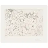 Pablo Picasso, Jeux de Gladiateurs, from La Série 347 (Bloch 1646, Baer 1664), 1968, Etching on Rives BFK