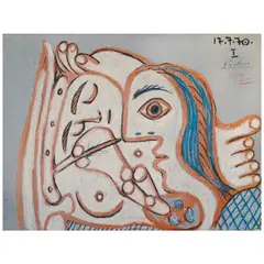 Pablo Picasso, Nu au Faubourg St. Honoré (Czwiklitzer 357), 1970, Offset lithographic poster in colors on thin glossy paper