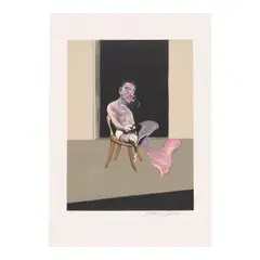 Francis Bacon, Right panel, from Triptyque Août 1972 (Sabatier 23), 1979, Lithograph in colors on wove paper
