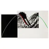 John Baldessari, Rollercoaster (Hurowitz 48), 1989-90, Photogravure and aquatint in colors on irregular shaped Somerset paper