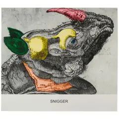 John Baldessari, Snigger, from Engravings with Sounds, 2015, Archival inkjet print in colors on wove paper