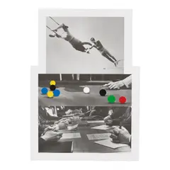 John Baldessari, Three Moments (Hurowitz 107), 1999, Offset lithograph and screenprint in colors on irregularly shaped Coventry Smooth paper