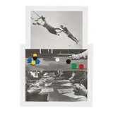 John Baldessari, Three Moments (Hurowitz 107), 1999, Offset lithograph and screenprint in colors on irregularly shaped Coventry Smooth paper