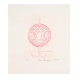 Louise Bourgeois, Glass Object (Wye 528), 2004, Drypoint in red on wove paper