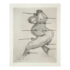 Louise Bourgeois, Sainte Sébastienne (Wye 504.2/VII), 1992, Drypoint on wove paper
