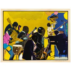 Romare Bearden, Out Chorus (Gelburd/Rosenberg GG#97A), 1979-1980, Etching, aquatint and screenprint in colors on Arches paper