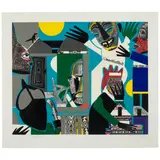 Romare Bearden, Sorcerer's Village (Gelburd/Rosenberg GG#32), 1976, Screenprint in colors on wove paper