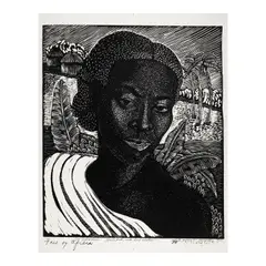 Face of Africa by Margaret Taylor-Burroughs, 1954-86, Digital print on glossy wove paper, offered Apr 2026