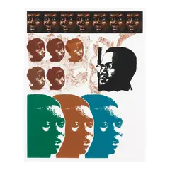 Malcolm X Speaks for Us by Elizabeth Catlett, 1969-2004, Linocut in colors on wove paper, sold Apr 2026