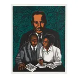 Elizabeth Catlett, Crusaders for Justice, 2001, Lithograph in colors on wove paper
