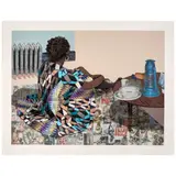 "The Beautyful Ones" May Have Arrived by Njideka Akunyili Crosby, 2023, Screenprint in colors on wove paper, sold Apr 2026