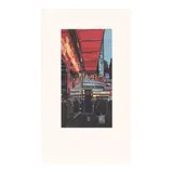 Richard Estes, Study XIII - Theater, 1997, Woodcut in colors on Japanese paper