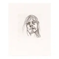 Head of Woman (Treves 12, Hartley 10) by Lucian Freud, 1982, Etching on wove paper, sold Apr 2026