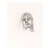Lucian Freud, Head of Woman (Treves 12, Hartley 10), 1982, Etching on wove paper