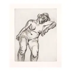 Lucian Freud, Blond Girl (Treves 32, Hartley 24), 1985, Etching on wove paper