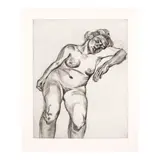 Lucian Freud, Blond Girl (Treves 32, Hartley 24), 1985, Etching on wove paper