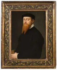 Willem Key, Portrait eines Mannes mit rotem Bart, 1558, Öl auf Eichenholz