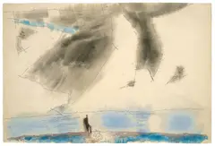 The Cloud by Lyonel Feininger, 1937, Aquarell und Tuschfeder auf Bütten, sold Nov 2014