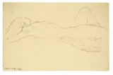 Liegender Akt nach links, das linke Bein aufgestellt by Gustav Klimt, 1916, Bleistift auf chamoisfarbenem Simili-Japan, sold May 2008