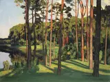 Märkische Landschaft by Walter Leistikow, Öl auf Leinwand, sold Jun 2010