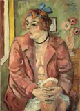 Georg Tappert, Frau in rotem Mantel