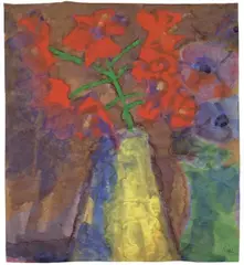 Rote Rispe by Emil Nolde, Aquarell auf Japan-Bütten, sold May 2008