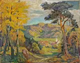 Otto Dix, Münstertal, 1946, Öl auf Holz