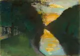 Lesser Ury, Am Landwehrkanal, Berlin“. 1920er-Jahre, Pastell auf Pappe