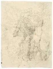 Deutsch, um 1820, Felsenschlucht, Bleistift auf Papier