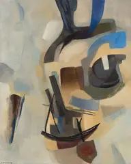 Giuseppe Santomaso, I basti, 1955, Öl auf Leinwand