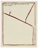 There Is a Kind of Death... by Raymond Pettibon, 1990, Ink on paper, sold May 2016