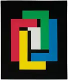 Jules Engel, Untitled; Geometric with Black Background #3, #1 (2)