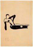 Hans Haffenrichter, Seated Figure, Reclining Female Figure, Embracing Figures (3), 1923, Woodblock print on paper