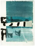 Emerson Woelffer, Untitled, 1954, Woodblock print with gouache
