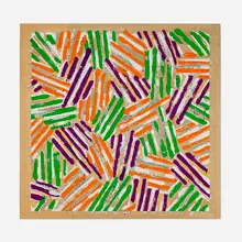 Cross Hatch by Jasper Johns, 1971, screenprint in colors, sold Jun 2023
