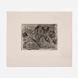 Edvard Munch, Kvinne som gjesper (Woman Yawning), c. 1916, etching