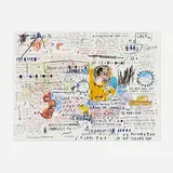 Jean-Michel Basquiat, 50 Cent Piece, screenprint in colors